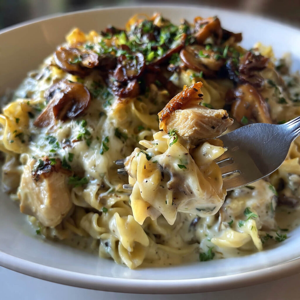 Serving Ideas for Creamy Mushroom Chicken Noodle Bake