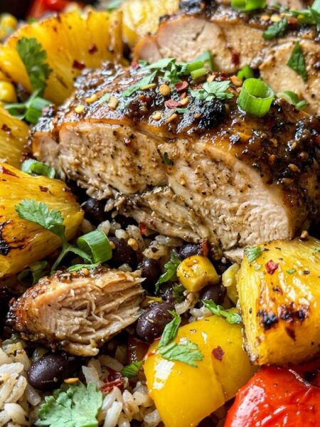 Air Fryer Caribbean Jerk Chicken Bowls