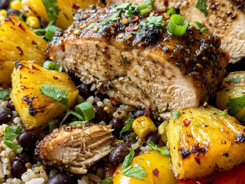 Air Fryer Caribbean Jerk Chicken Bowls
