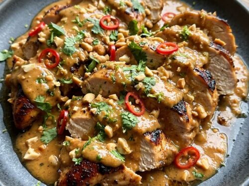 Baked Thai Peanut Chicken Breasts