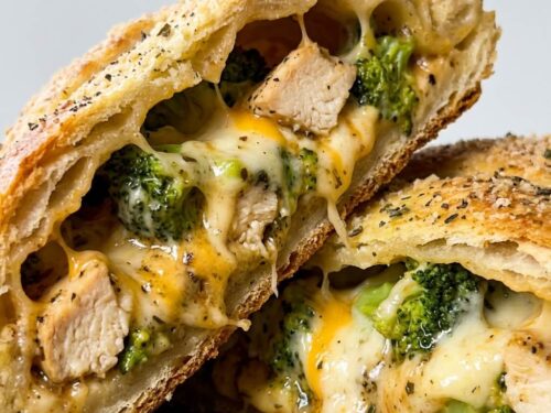 Cheesy Chicken and Broccoli Calzones