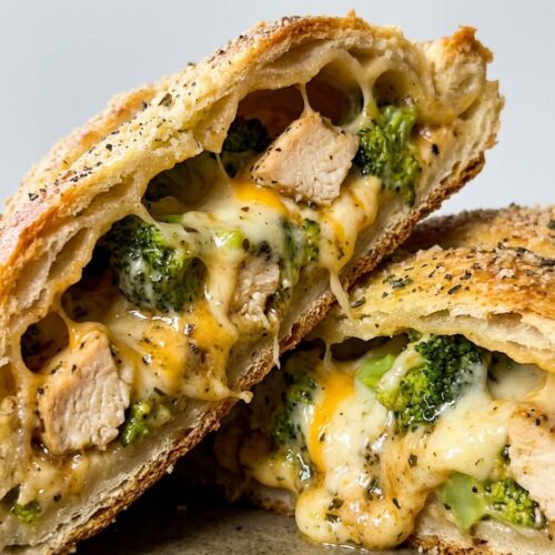 Cheesy Chicken and Broccoli Calzones