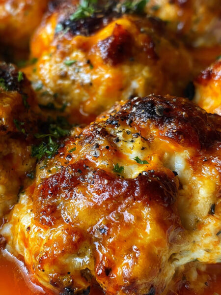 Cottage Cheese Buffalo Chicken Meatballs