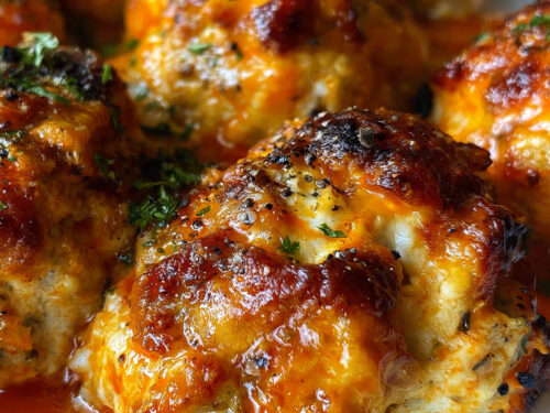Cottage Cheese Buffalo Chicken Meatballs