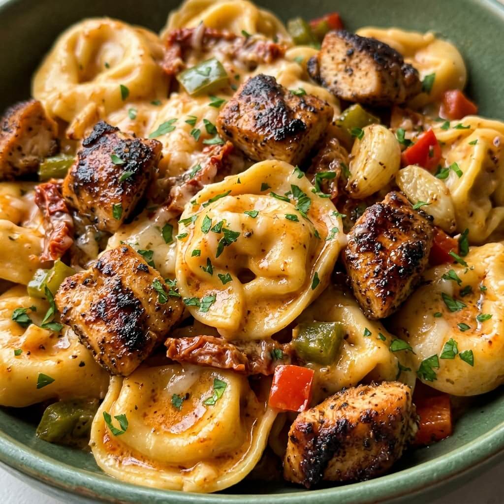 Creamy Cajun Chicken Tortellini steps