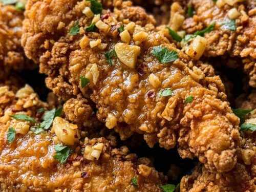 Crispy Garlic Butter Fried Chicken Tenders