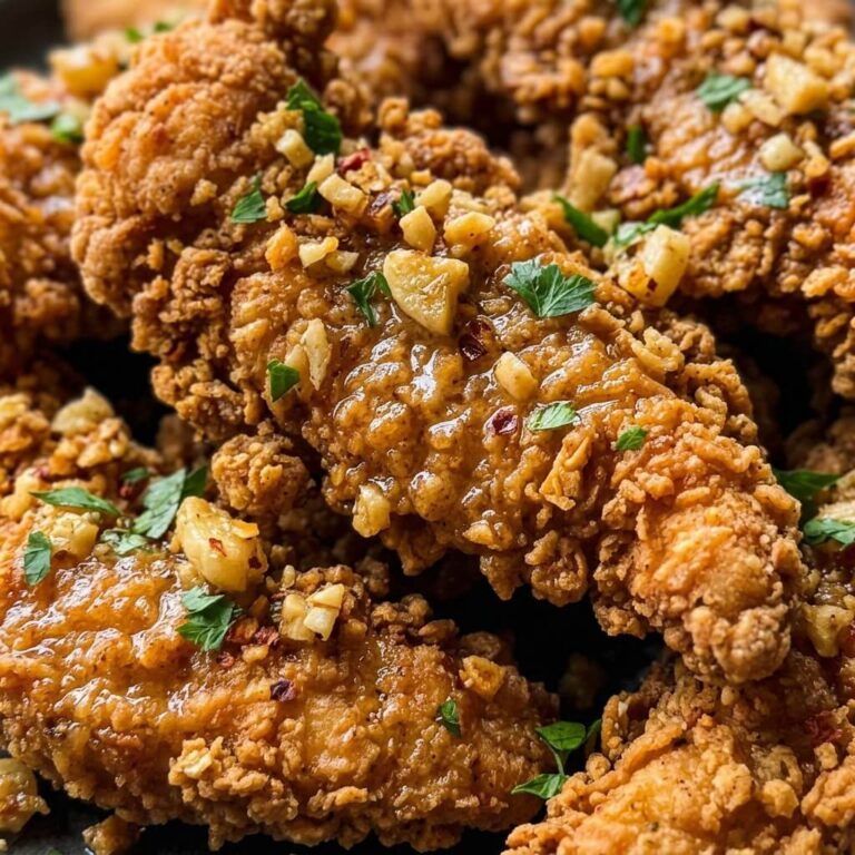 Crispy Garlic Butter Fried Chicken Tenders