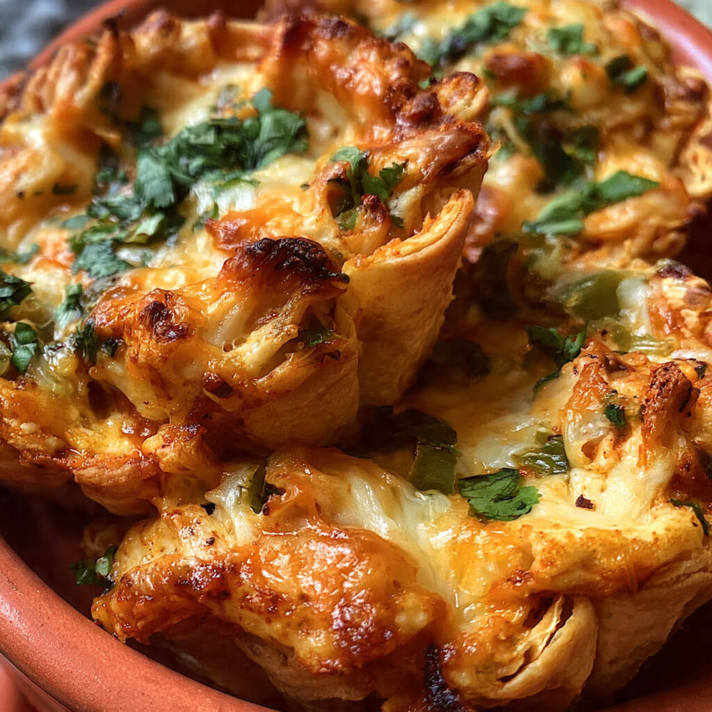How to Make Cheesy Chicken Enchilada Cups