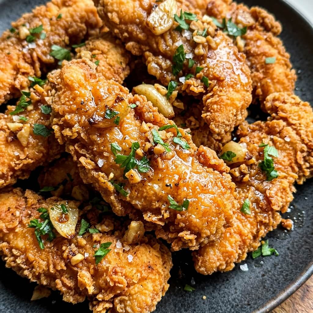 How to Make Crispy Garlic Butter Fried Chicken Tenders