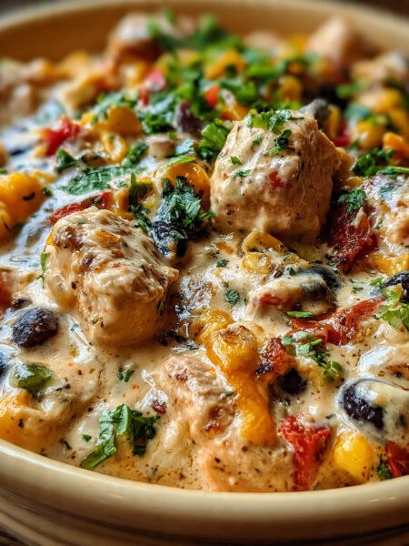 Southwest Cream Cheese Chicken Skillet