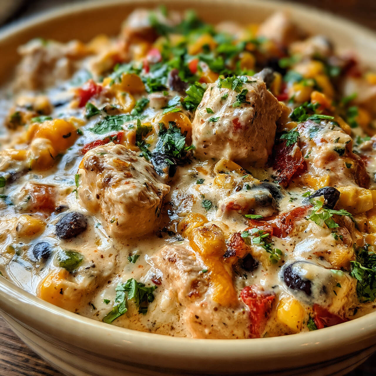 Southwest Cream Cheese Chicken Skillet