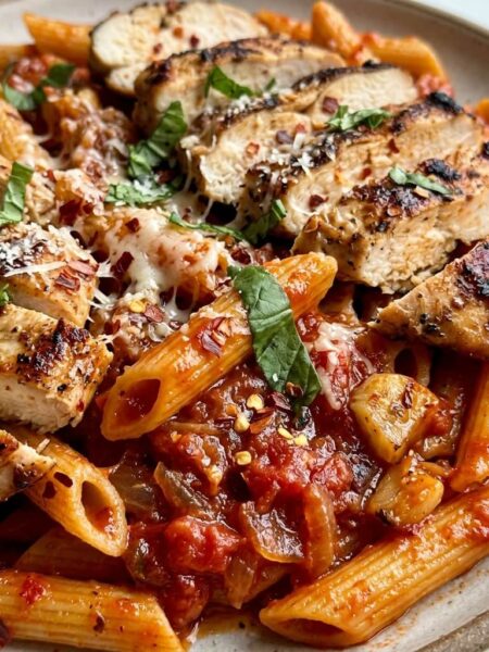 Spicy Arrabiata Chicken Breast Pasta