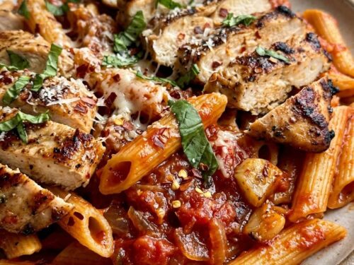 Spicy Arrabiata Chicken Breast Pasta