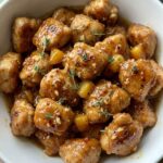 Spicy Peach Glazed Chicken Bites