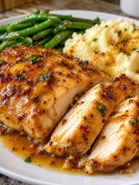 5-Ingredient Easy Honey Mustard Chicken Breasts