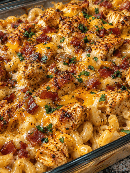 Baked Fiery Cowboy Butter Chicken Macaroni