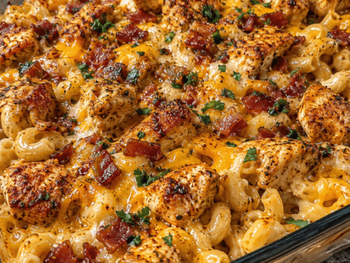 Baked Fiery Cowboy Butter Chicken Macaroni