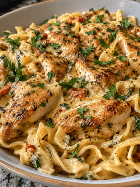 Creamy Zesty Herb Butter Chicken and Noodles
