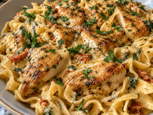 Creamy Zesty Herb Butter Chicken and Noodles