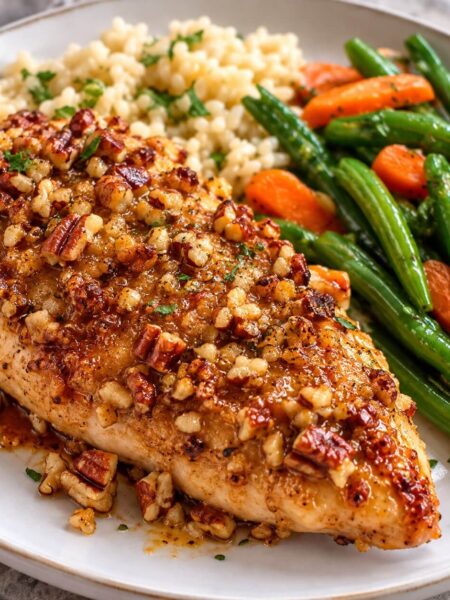 Honey Pecan Crusted Chicken Breasts