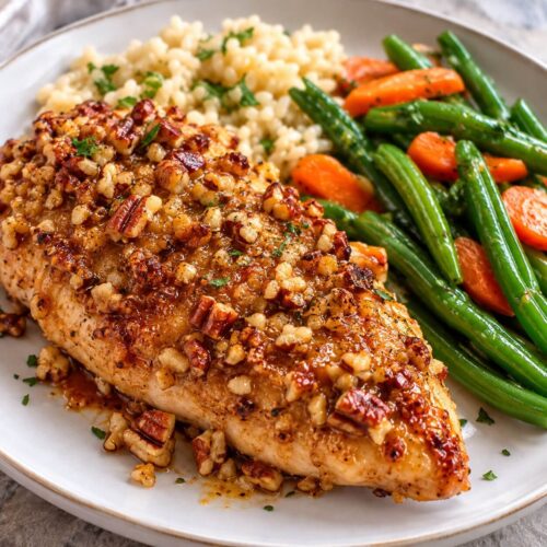 Honey Pecan Crusted Chicken Breasts