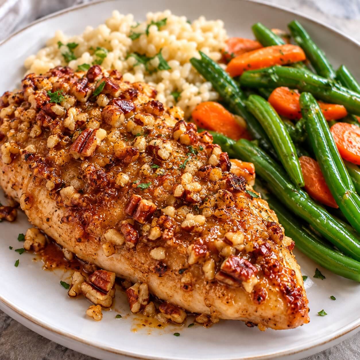 Honey Pecan Crusted Chicken Breasts