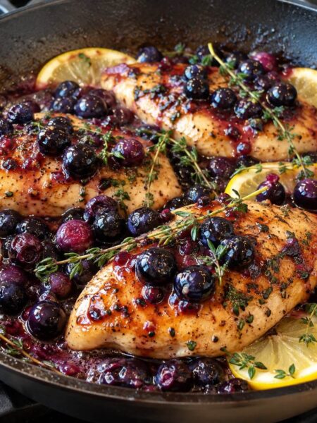 Lemon Blueberry Thyme Chicken Breasts