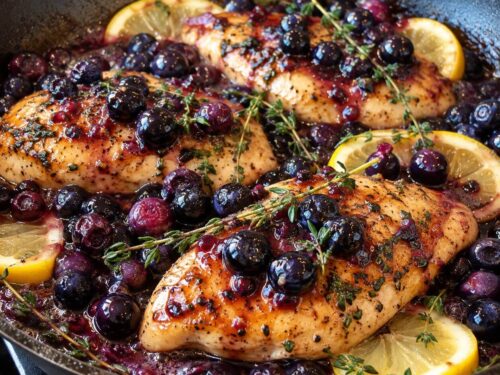 Lemon Blueberry Thyme Chicken Breasts