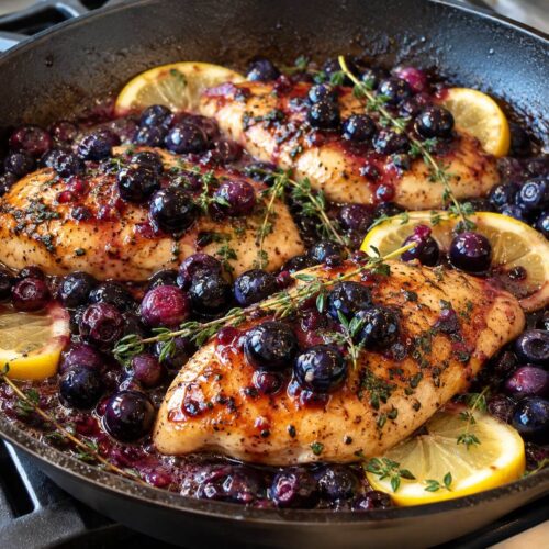 Lemon Blueberry Thyme Chicken Breasts