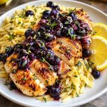 Lemon Blueberry Thyme Chicken Breasts serving